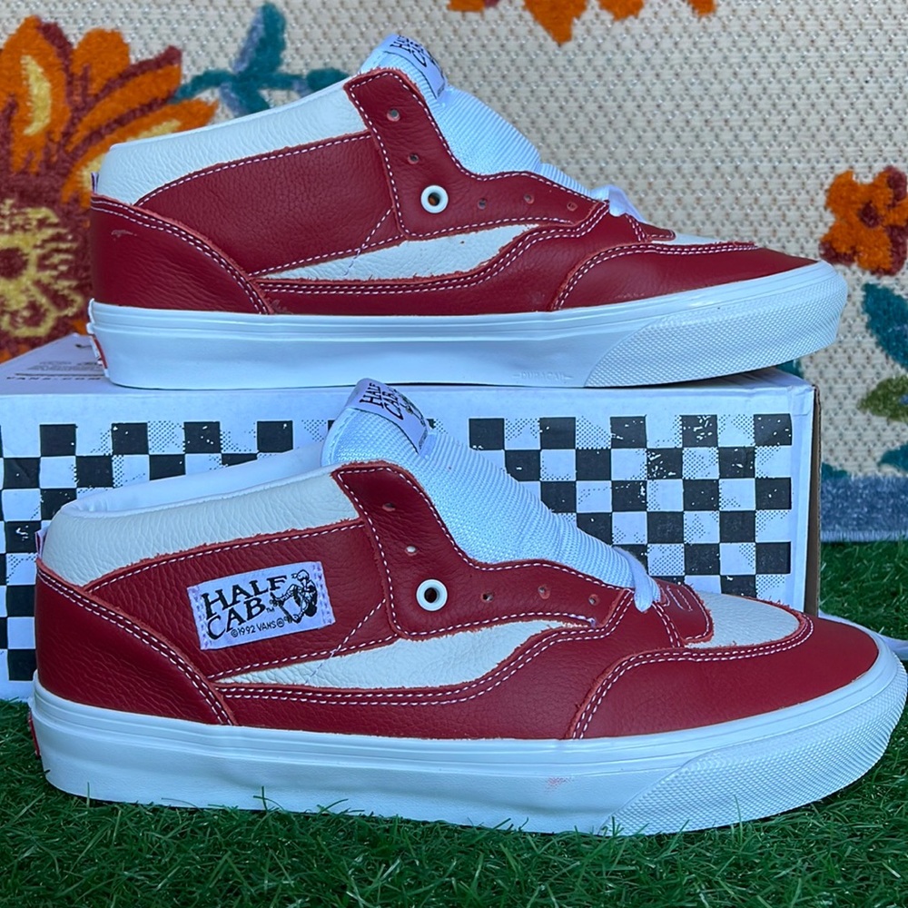 Vans Skate Half Cab Sport Leather Chili Pepper/White WMNS sneakers